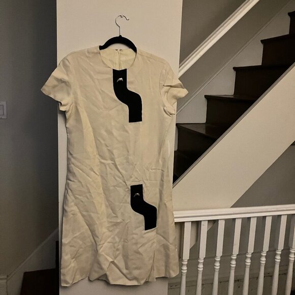 Vintage Dresses & Skirts - Mod Vintage White Dress With Black Accents